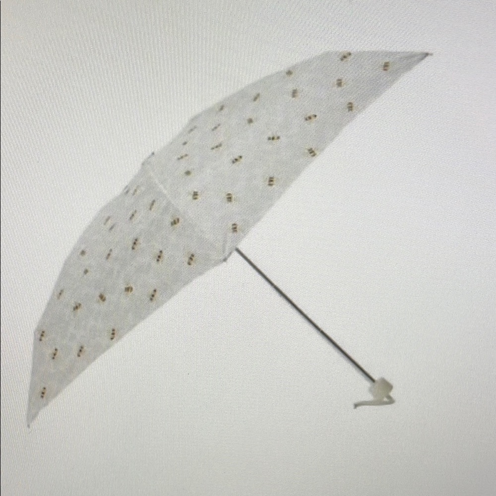 White Umbrella with Bee Pattern
